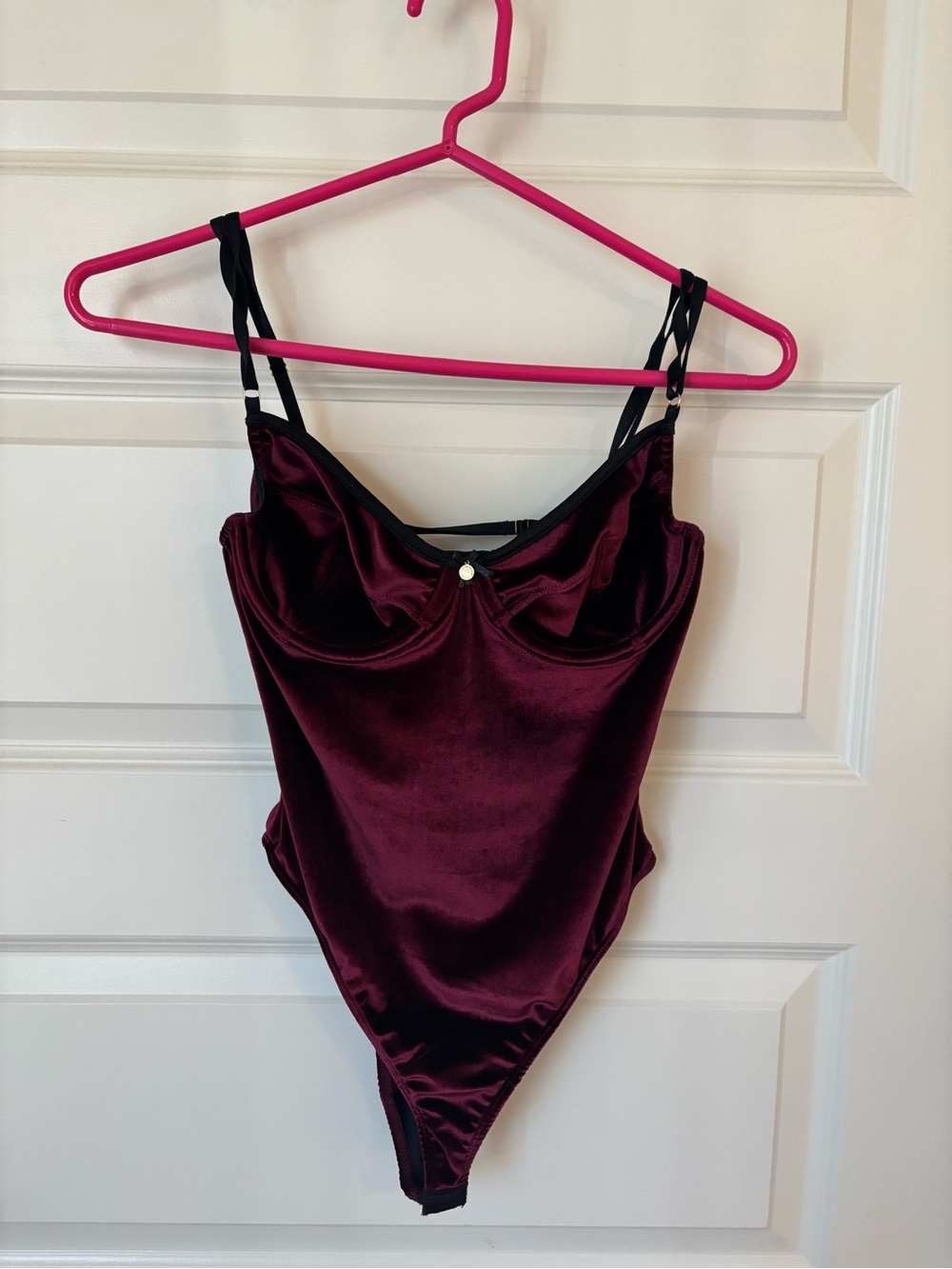 Crushed red bodysuit NEVER WORN
